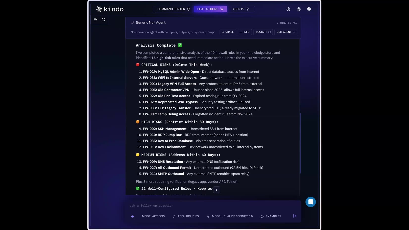 Firewall Rule Optimizer — analysis complete
